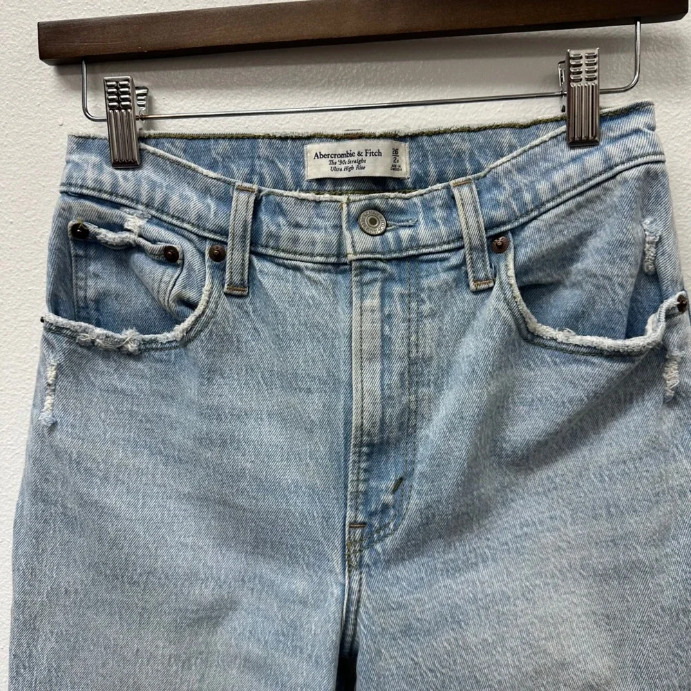 Abercrombie & Fitch The‎ 90s Ultra High Rise Straight Curve Love Jeans Size 26